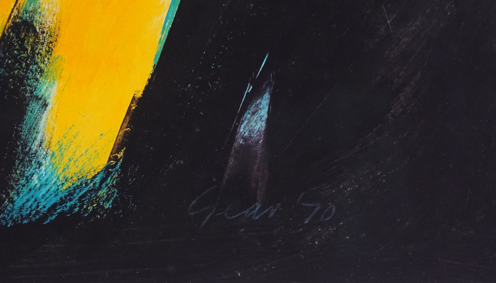 William Gear RA RBSA, (1915-1997), 'Yellow Vertical, 1970'